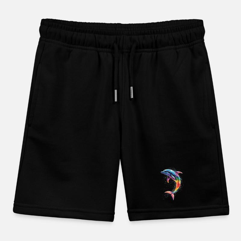 Dolphin Diver Dolphins Ocean Cute Dolphins Dolphin Kids Organic Sweat Shorts by Stanley/Stella