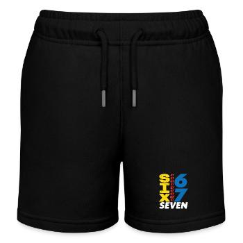 Six Sept, 67 - Short de jogging enfant bio Stanley/Stella - noir - Devant