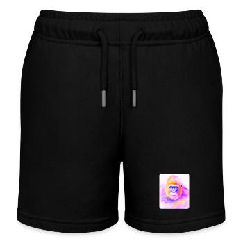 Portrait de gorille (aquarelle) - Short de jogging enfant bio Stanley/Stella - noir - Devant