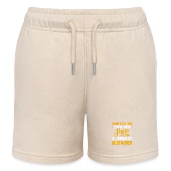 Bus driver dad - Kids Organic Sweat Shorts by Stanley/Stella - soft Ecru - Front