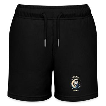 Nachtvision: auf Max | Eule Stealth - Kinder Organic Joggingshorts Mini Bolter von Stanley/Stella - Schwarz - Vorne