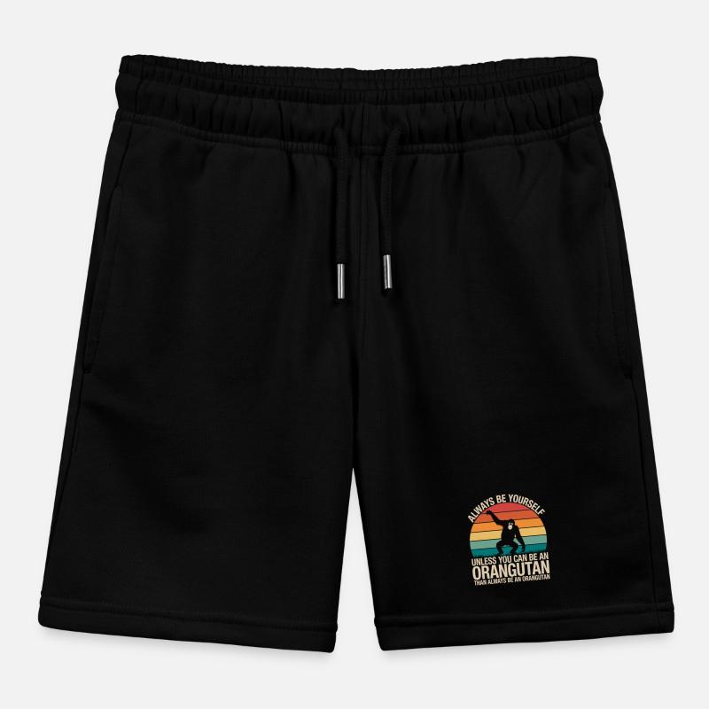 Always be yourself unless you can be an orangutan Kids Organic Sweat Shorts by Stanley/Stella