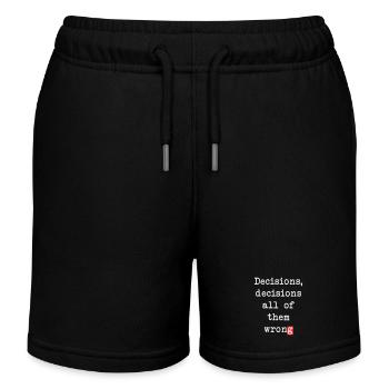 Falsche Entscheidungen, Sarkasmus & Lebensweisheit - Kinder Organic Joggingshorts Mini Bolter von Stanley/Stella - Schwarz - Vorne