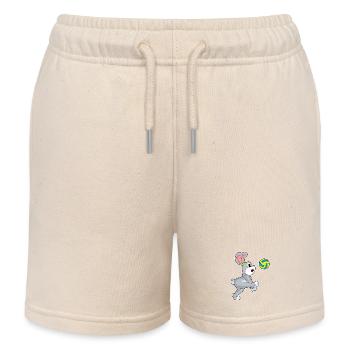 Bunny Volleyball Player Volleyball Sport - Kids Organic Sweat Shorts by Stanley/Stella - soft Ecru - Front
