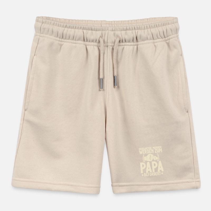 Great Men Get Promoted to Daddy Kids Organic Sweat Shorts by Stanley/Stella