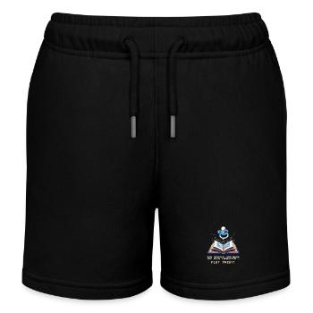 Plot Twist | Das Baby ist jetzt der Held - Kinder Organic Joggingshorts Mini Bolter von Stanley/Stella - Schwarz - Vorne