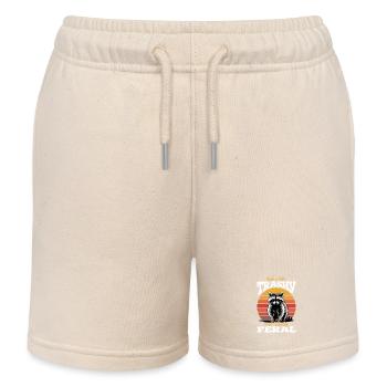 Funny Raccoon - Kinder Organic Joggingshorts Mini Bolter von Stanley/Stella - Natur - Vorne