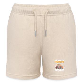 Farmer Farm Farmer Farmer Tractor - Kids Organic Sweat Shorts by Stanley/Stella - soft Ecru - Front