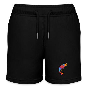 Pêche au brochet coloré Pêcheur de brochet - Short de jogging enfant bio Stanley/Stella - noir - Devant