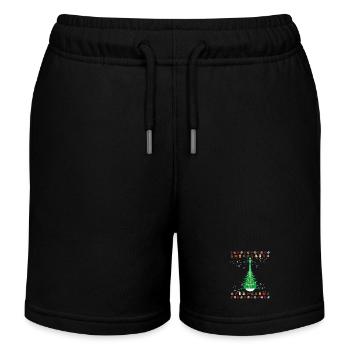 Geige Weihnachtsbaum - Kinder Organic Joggingshorts Mini Bolter von Stanley/Stella - Schwarz - Vorne