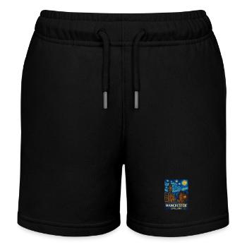 Manchester, Angleterre - Short de jogging enfant bio Stanley/Stella - noir - Devant