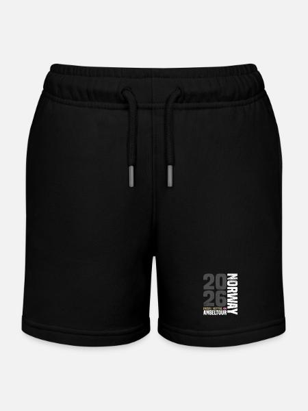 Angeltour Norwegen Hitra - Kinder Organic Joggingshorts Mini Bolter von Stanley/Stella - Schwarz