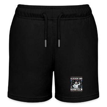 Weihnachten GLOCKEN UND HANTELN Lustiges - Kinder Organic Joggingshorts Mini Bolter von Stanley/Stella - Schwarz - Vorne