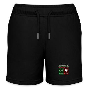 Rapport K/D meilleur que ma vie sociale Gamer Gaming - Short de jogging enfant bio Stanley/Stella - noir - Devant