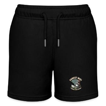 Lustiger Waschbär - Forest Wifi - Kinder Organic Joggingshorts Mini Bolter von Stanley/Stella - Schwarz - Vorne
