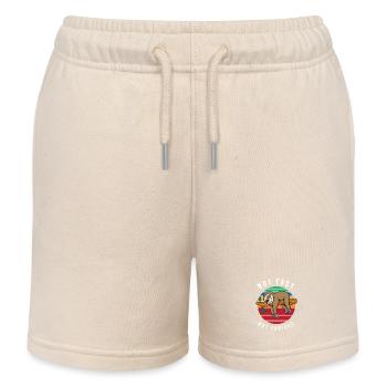 funny sloth not fast not furious - Kids Organic Sweat Shorts by Stanley/Stella - soft Ecru - Front