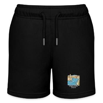 Marseille, France - Short de jogging enfant bio Stanley/Stella - noir - Devant