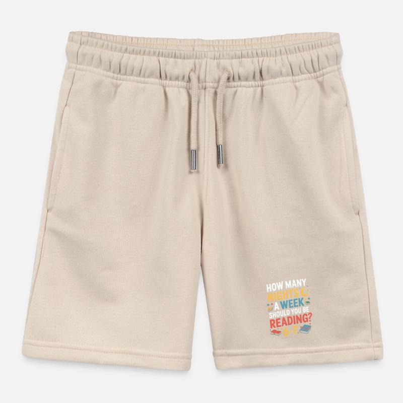 Lese-Motivation 6-7 Nächte Retro Blumen Kinder Organic Joggingshorts Mini Bolter von Stanley/Stella