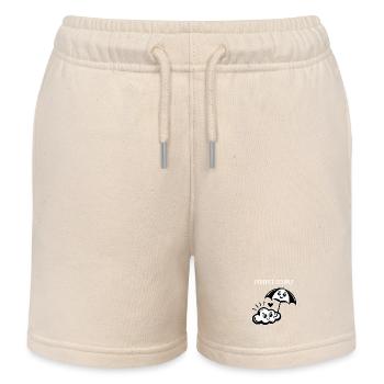 Couple parfait : nuage et parapluie - Short de jogging enfant bio Stanley/Stella - écru doux - Devant