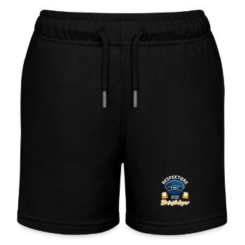Postman RESPECT MAIL THE POSTMAN FUNNY - Kids Organic Sweat Shorts by Stanley/Stella - black - Front