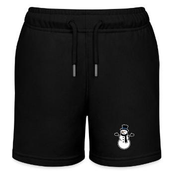 Schneemann - Kinder Organic Joggingshorts Mini Bolter von Stanley/Stella - Schwarz - Vorne