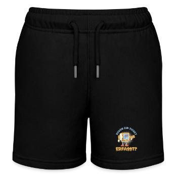 IT Support SCHON EIN TICKET ERFASST Lustig - Kinder Organic Joggingshorts Mini Bolter von Stanley/Stella - Schwarz - Vorne