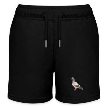 Tauben Taube - Kinder Organic Joggingshorts Mini Bolter von Stanley/Stella - Schwarz - Vorne