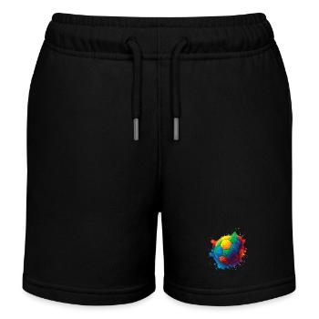 Color Splash Multicolor Fußball - Kinder Organic Joggingshorts Mini Bolter von Stanley/Stella - Schwarz - Vorne