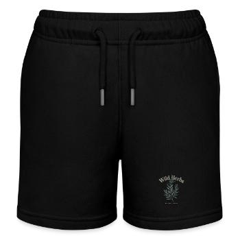 Herbes sauvages – Herbes naturelles - Short de jogging enfant bio Stanley/Stella - noir - Devant