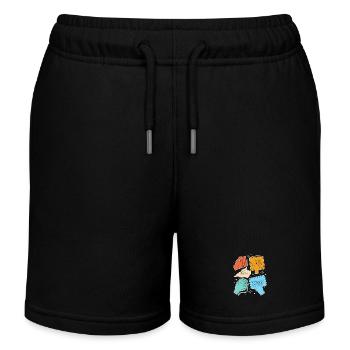 SLP Langue des Signes AAC Communication - Short de jogging enfant bio Stanley/Stella - noir - Devant