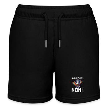 Bevor Du Fragst Nein Waschbär Schlechte Laune - Kinder Organic Joggingshorts Mini Bolter von Stanley/Stella - Schwarz - Vorne