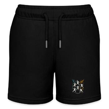 Tactiques de l’équipe de handball, défense du coureur en cercle, entraîneur - Short de jogging enfant bio Stanley/Stella - noir - Devant