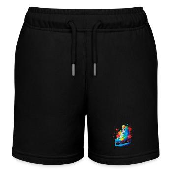Patin à Glace Splash Art - Design Sports d’Hiver - Kinder Organic Joggingshorts Mini Bolter von Stanley/Stella - Schwarz - Vorne