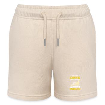 Rodeln EIN LEBEN OHNE SCHLITTENFAHREN SINNLOS - Kinder Organic Joggingshorts Mini Bolter von Stanley/Stella - Natur - Vorne