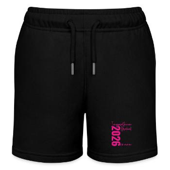 Junggesellinnenabschied 2026 Bitte unterschreiben! - Kinder Organic Joggingshorts Mini Bolter von Stanley/Stella - Schwarz - Vorne