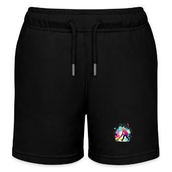 Field Hockey, Field Hockey Player, Hockey - Kids Organic Sweat Shorts by Stanley/Stella - black - Front