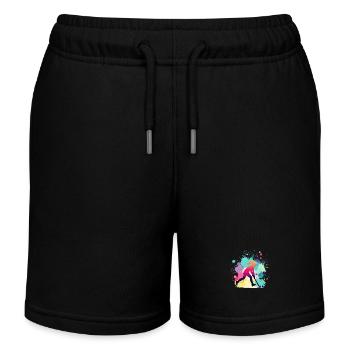Field Hockey, Field Hockey Player, Hockey - Kids Organic Sweat Shorts by Stanley/Stella - black - Front