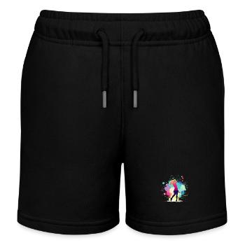 Golf, Golferin, Golfspielerin Frau, Golfgrafik - Kinder Organic Joggingshorts Mini Bolter von Stanley/Stella - Schwarz - Vorne