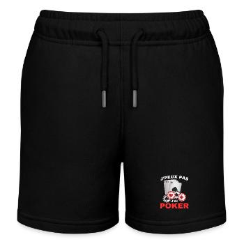 Je Peux Pas J'ai Poker Cadeau - Short de jogging enfant bio Stanley/Stella - noir - Devant