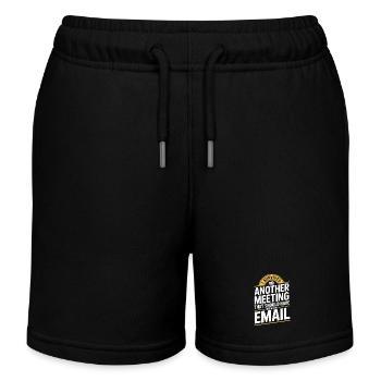 I Survived Another Meeting Email Homeoffice Büro - Kinder Organic Joggingshorts Mini Bolter von Stanley/Stella - Schwarz - Vorne