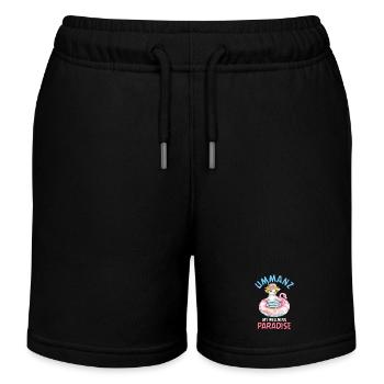 UMMANZ MEIN WELLNESS PARADIES Lustiges - Kinder Organic Joggingshorts Mini Bolter von Stanley/Stella - Schwarz - Vorne