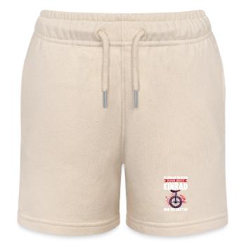 Every unicycle can ride only the best - Kids Organic Sweat Shorts by Stanley/Stella - soft Ecru - Front