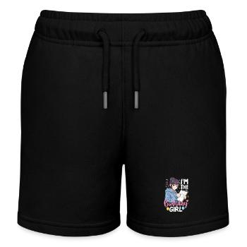 I'm The Birthday Girl - Kids Organic Sweat Shorts by Stanley/Stella - black - Front