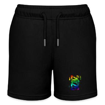School Child 2026 - School Enrollment - First Grade - Kids Organic Sweat Shorts by Stanley/Stella - black - Front