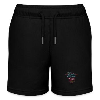 School Child 2026 - School Enrollment - First Grade - Kids Organic Sweat Shorts by Stanley/Stella - black - Front