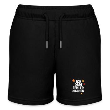 ich darf fehler machen, mut zum lernen - Kinder Organic Joggingshorts Mini Bolter von Stanley/Stella - Schwarz - Vorne