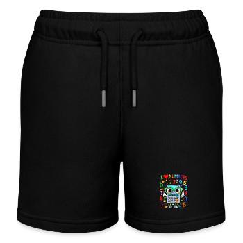 J’adore le calculateur de chiffres - Short de jogging enfant bio Stanley/Stella - noir - Devant