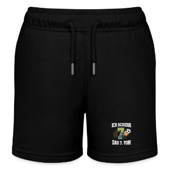 Ich Schiess 7. Tor Lustig 7. Geburtstag Fußball - Kinder Organic Joggingshorts Mini Bolter von Stanley/Stella - Schwarz - Vorne