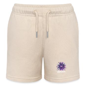 LabTech Sunflower Microscope - Kids Organic Sweat Shorts by Stanley/Stella - soft Ecru - Front