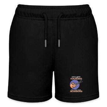 Graphique drôle de ciseaux gauchers pour gaucher - Short de jogging enfant bio Stanley/Stella - noir - Devant
